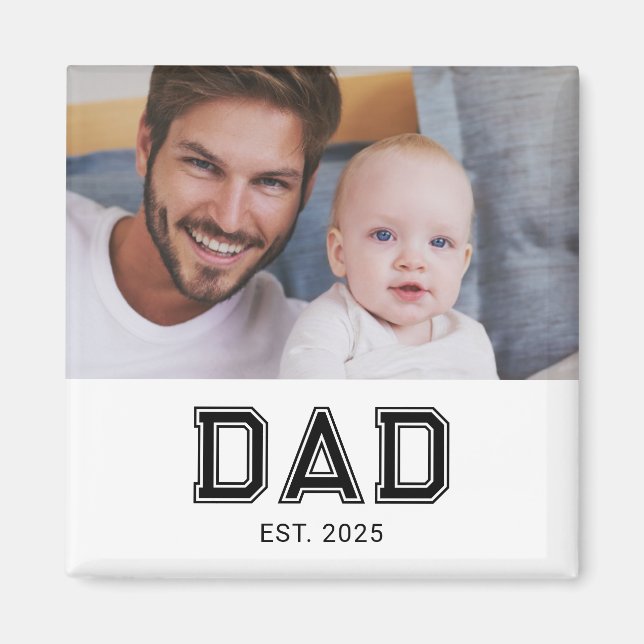 Papa hat Foto-Geschenkmagnet gegründet Magnet (Vorne)