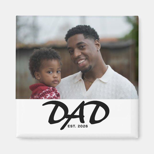 Papa hat Foto-Geschenkmagnet gegründet Magnet (Vorne)