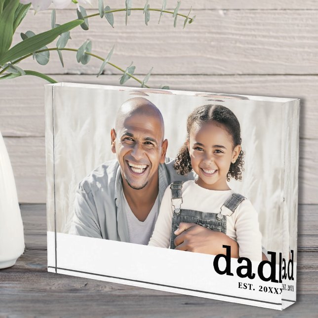 Papa hat Foto Simple Vater Bild Block (Dad Established Photo Simple Father)