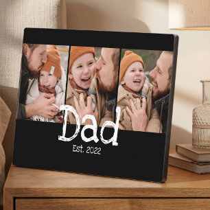 Papa hat Foto-Spaß Bold Weiße Schrift Schwarzer Hi Fotoplatte