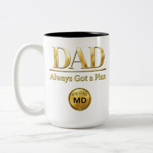 PAPA – Hat immer einen Plan Zweifarbige Tasse