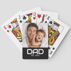 Papa hat kühnes schwarzes Foto erstellt Spielkarten