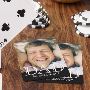 Papa hat minimalen Vatertag-Geschenk eingerichtet Spielkarten