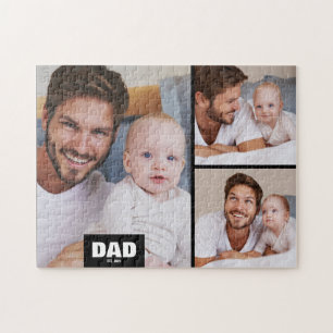 Papa hat modern 3 Foto eingerichtet Puzzle
