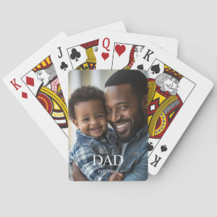 Papa hat modernes einfaches Foto eingerichtet Spielkarten