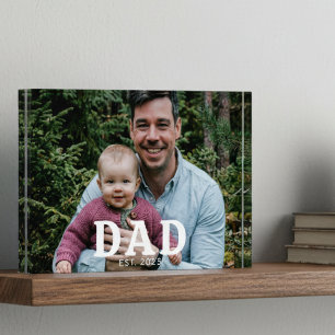 Papa hat modernes, fettes Foto-Geschenk gegründet Fotoblock