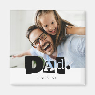 Papa hat modernes individuelles Foto eingerichtet Magnet