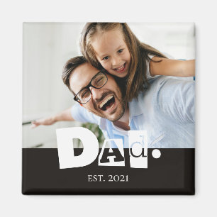 Papa hat modernes individuelles Foto eingerichtet Magnet
