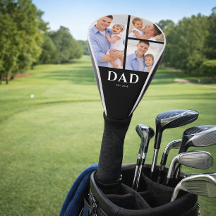 Papa hat modernes Schwarz 3 Foto eingerichtet Golf Headcover