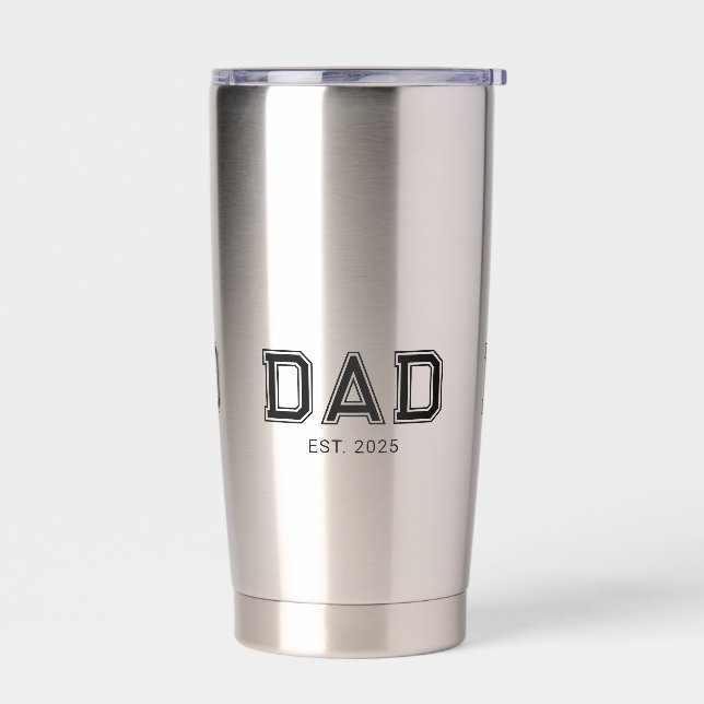 Papa hat neu Papa-Geschenk Isoliert Thermobecher (Links)