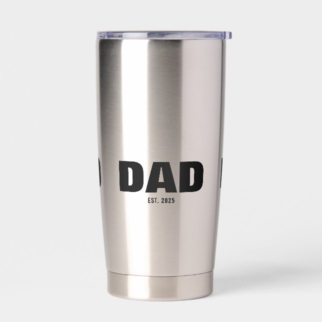Papa hat neu Papa-Geschenk Isoliert Thermobecher (Links)