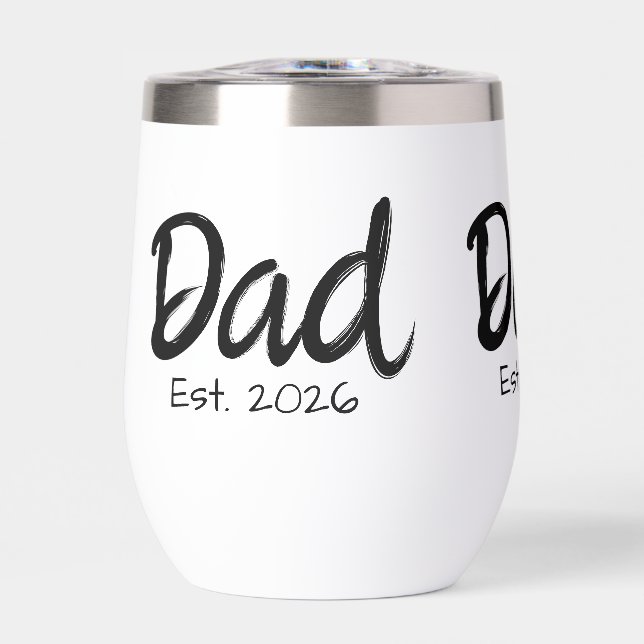 Papa hat neu Papa-Geschenk Thermos-Weinbecher (Vorderseite)