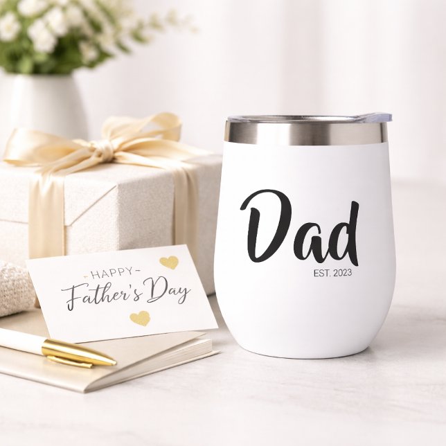 Papa hat neues Papa-Geschenk gegründet (Dad Established Wine Tumbler)