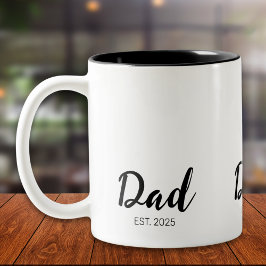 Papa hat neues Papa-Geschenk gegründet Zweifarbige Tasse