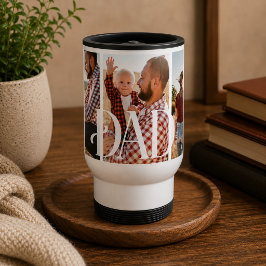 Papa hat personalisiertes Familienfoto erstellt Reisebecher