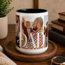 Papa hat personalisiertes Familienfoto erstellt