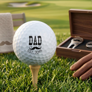 Papa hat Schnurrbart Jahr westlicher Vintage-Stil Golfball