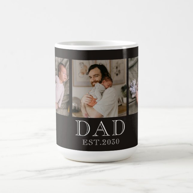 Papa hat Schwarz 3 Foto erstellt Kaffeetasse (Mittel)