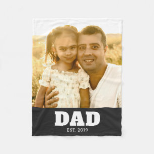 Papa hat sich etabliert Fette Schwarz-Weiß-Foto Fleecedecke