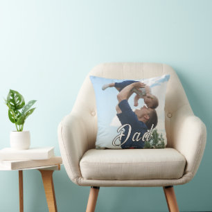 Papa hat Spaß-Script-Foto-Herz-Geschenk eingericht Kissen