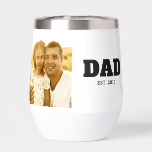 Papa hat tapferes weißes Foto gegründet