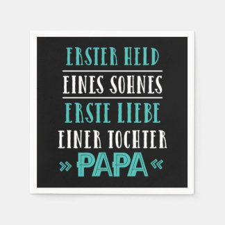 Papa Held Vater Vatertag Vaterschaft Geschenk Serviette