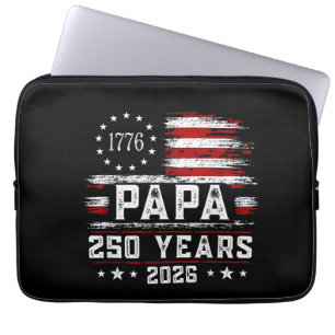 Papa Herren Amerikanische Flagge 250 Jahre 4. Juli Laptopschutzhülle