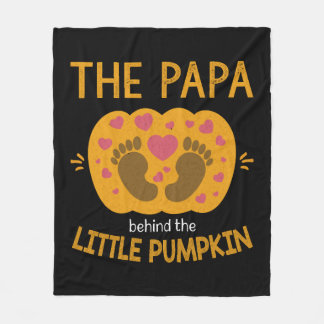 Papa Hinter Pumpkin Little Herbst Baby Reveal Fleecedecke