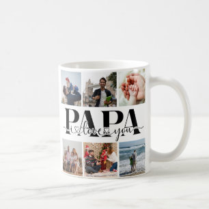 Papa I Liebe Sie benutzerdefinierte FotoCollage Kaffeetasse