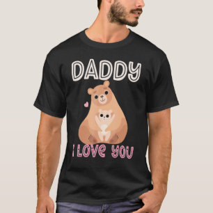Papa ich Liebe Bärenbären Bären Kinder Vater Tag B T-Shirt
