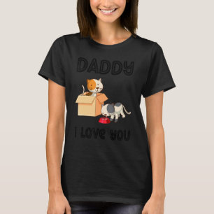 Papa ich liebe dich Kitty Katzen Kinder Vatertag T-Shirt