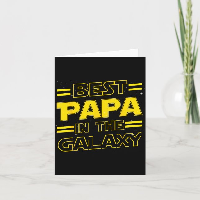 Papa In The Galaxy Funny Fathers Day Gift For Men  Karte (Vorderseite)