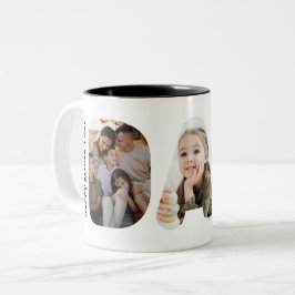 Papa individuelles Wort Foto personalisierter Vate Zweifarbige Tasse
