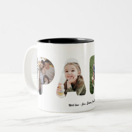 Papa Individuelles Wort Foto Personalisierter Vate Zweifarbige Tasse
