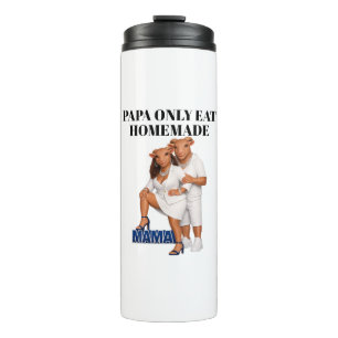 Papa isst nur selbstgemachtes thermosbecher