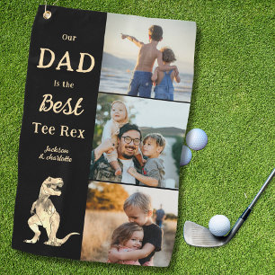 Papa ist der beste Tee Rex 3 Foto Lustig Golfhandtuch
