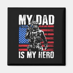 Papa ist mein Held Armee Papa Vatertag und 4. Juli Magnet
