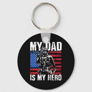 Papa ist mein Held Army Dad Vatertag Amp 4. Juli Schlüsselanhänger
