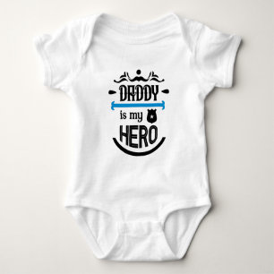 Papa ist mein Held Baby-Body Baby Strampler