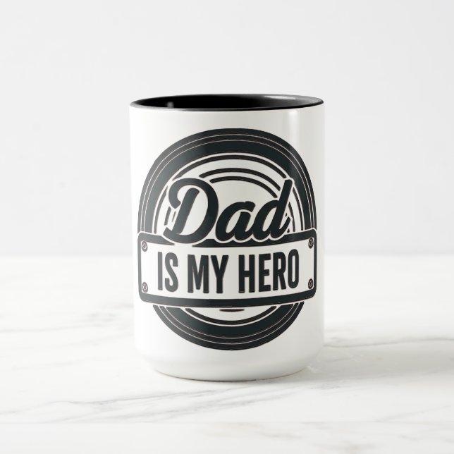 Papa ist mein Held Tasse (Zentrum)
