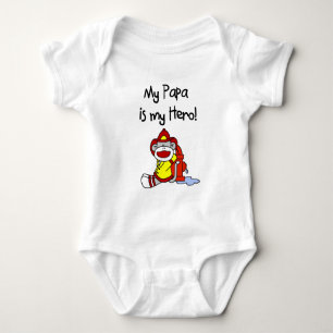 Papa ist mein Helden-Feuerwehranzug Baby Strampler