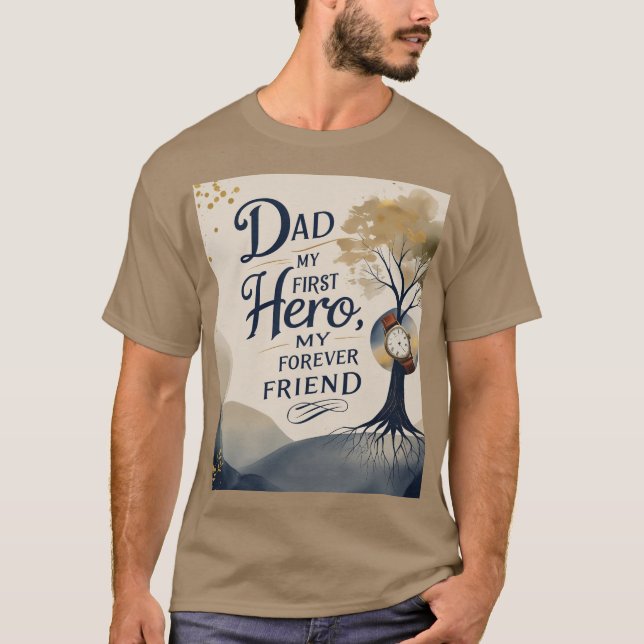 Papa ist mein Heldenhemd T-Shirt (Vorderseite)