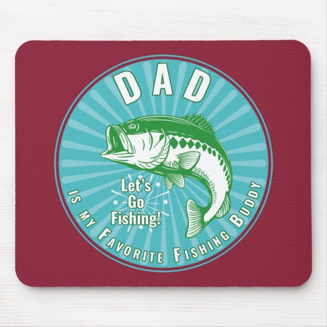 Papa ist mein Lieblings-Angelfreund Mousepad (Vorne)