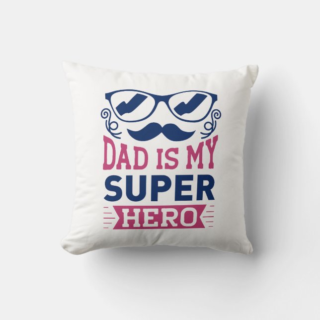 Papa ist mein Superheld Kissen (Vorderseite)