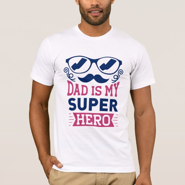 Papa ist mein Superheld T-Shirt (Vorderseite)