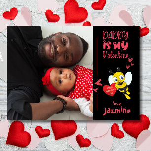 Papa ist mein Valentinstag mit Namensfoto Feiertagskarte