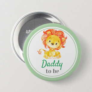 Papa ist New Dad Baby Boy Dusche Jungle Safari Button