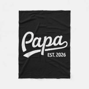 Papa ist retro Papa seit 2026 erstmaliger Vater  Fleecedecke