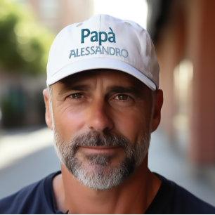 Papà-Italienischer Vater personalisiert bestickt Bestickte Baseballkappe