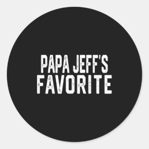 Papa Jeffs Lieblings-Vatertag-Großeltern-Enkelin Runder Aufkleber